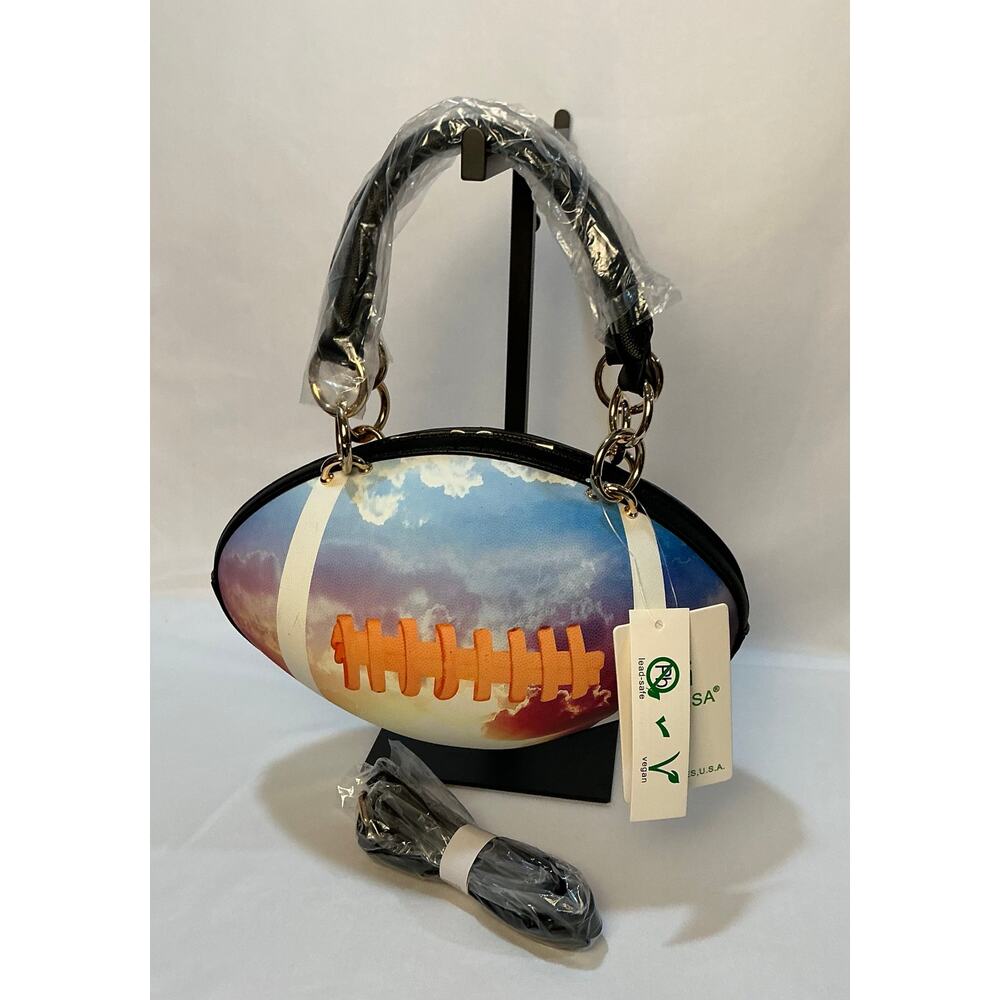 Cute Stylish 
Novelty Football Handbag/Crossbody Bag 
NFL cloud sky sun